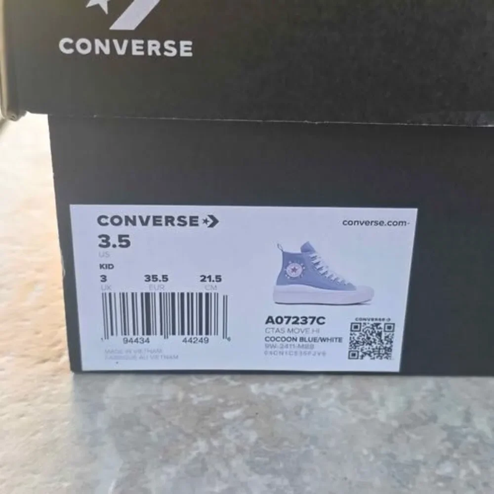 Converse Chuck Taylor All Star Move Platform Purple White Size 3.5 New